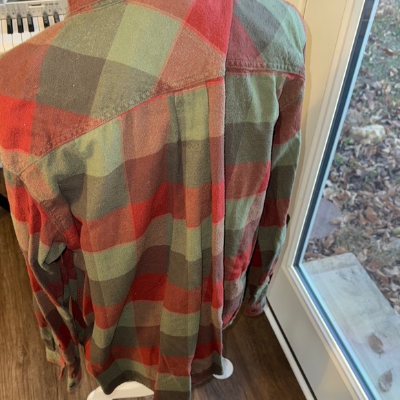 Columbia Men's Plaid Shirt - Red and Green - Picture 3 of 4